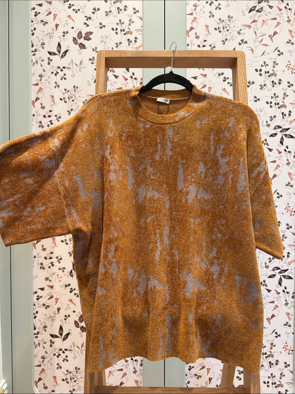 Rachel Comey Orange and Gray Textured Crewneck Sweater